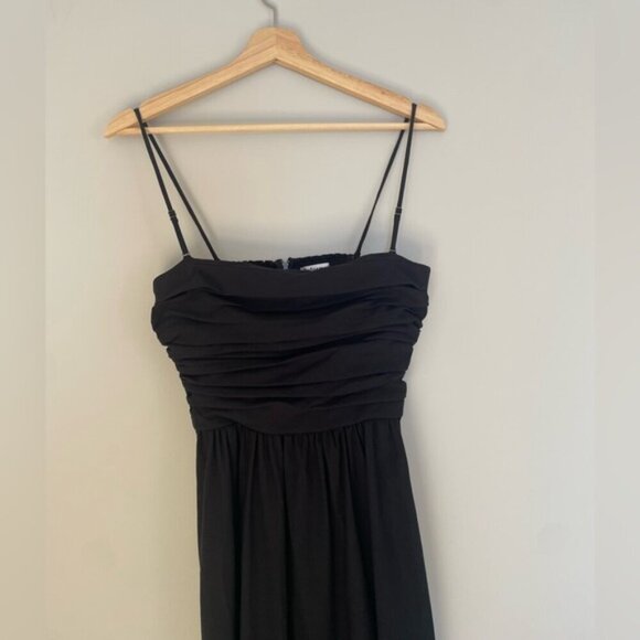 NEW Reformation Lissa Cotton Midi Dress Black Removable Strap | size 4 - Picture 8 of 14
